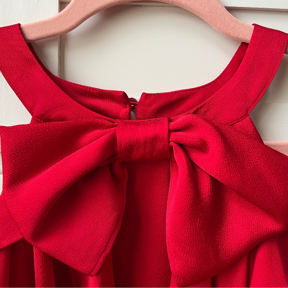 CeCe Cold Shoulder Ruffle Blouse in Medium - Red - EUC!! - Picture 4 of 9